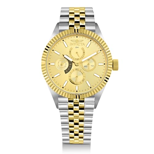 Invicta Specialty Quartz Caliber IM-Q-068 Movement Gold Dial Analog Watch for - Mens 49540_N