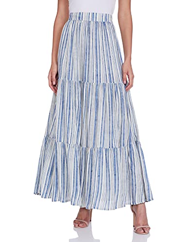 W for Woman Women Full Skirt, Blue, L