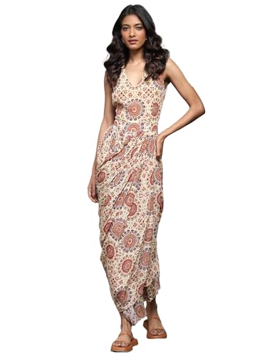 Ritu Kumar Beige Printed Jumpsuit