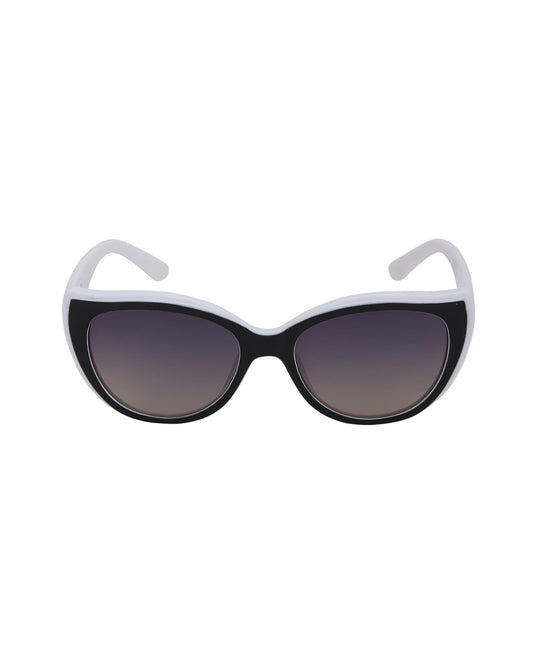 White with Black Toned Polarised Lens Cat Eye Sunglass for women