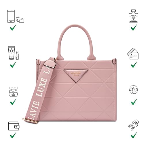 Lavie Luxe Mona25 Box Satchel Bag for Women | Satchel Handbag for Work | Ladies purse | Stylish Shoulder Bag | Gift for Women