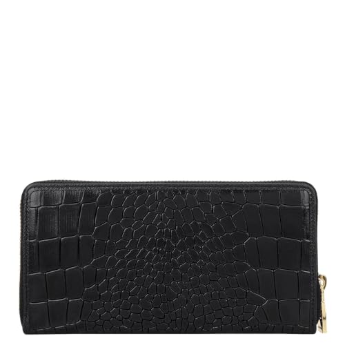 Da Milano Premium Leather Wallet for Women | Multi Compartment Travel Wallet - Black