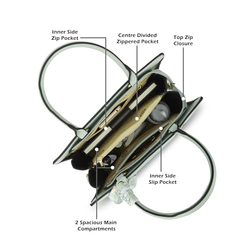 Lavie Luxe Women's Quare Large Satchel Bag | Satchel Handbag for Work | Ladies Purse | Stylish Shoulder Bag | Gift for Women