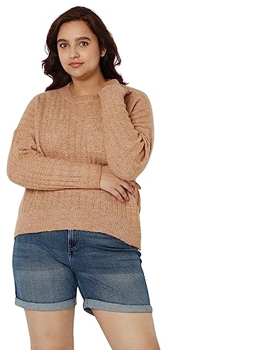 Vero Moda Curve Regular Fit Sweater(113634702_Tigers Eye_S)