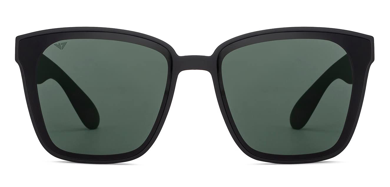 Vincent Chase HAVANA By Lenskart | Full Rim Square Branded Latest and Stylish Sunglasses | Polarized and 100% UV Protected | For Men & Women | Large | VC S14526