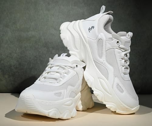 LOUIS STITCH White Sneakers for Women | Comfortable Sneakers | LSLD-SNK-01-WH | UK-8