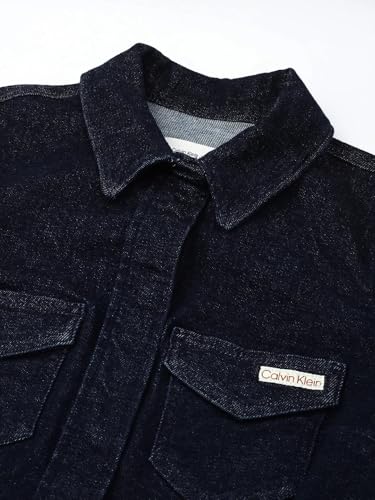 Cotton Spread Collar Denim Dress