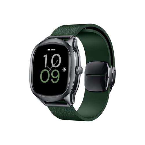 Titan EVOKE S Smartwatch with 1.7” AMOLED Display,1000 Nits, AI Watch Faces, Rotary Crown, AI Chat, Smart Glance, Flush strap Transition,Magnetic Precision Buckle,BT Calling, 24/7 Health Suite - Black