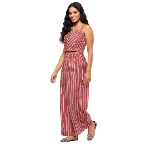 BIBA Women's Modal Kurta Sets (SKDNSHIBO10030AW24RED_Red