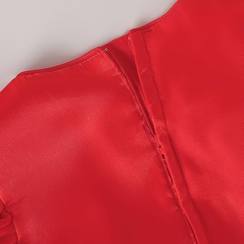 Hopscotch Girls Red Short Sleeves Sequin Bodice Flared Party Dress for Age (18-24 Months)