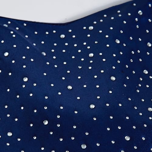 Hopscotch Girls Royal Blue Sleeveless Stone Embellished Sheath Gown For Age (4-5 Years)