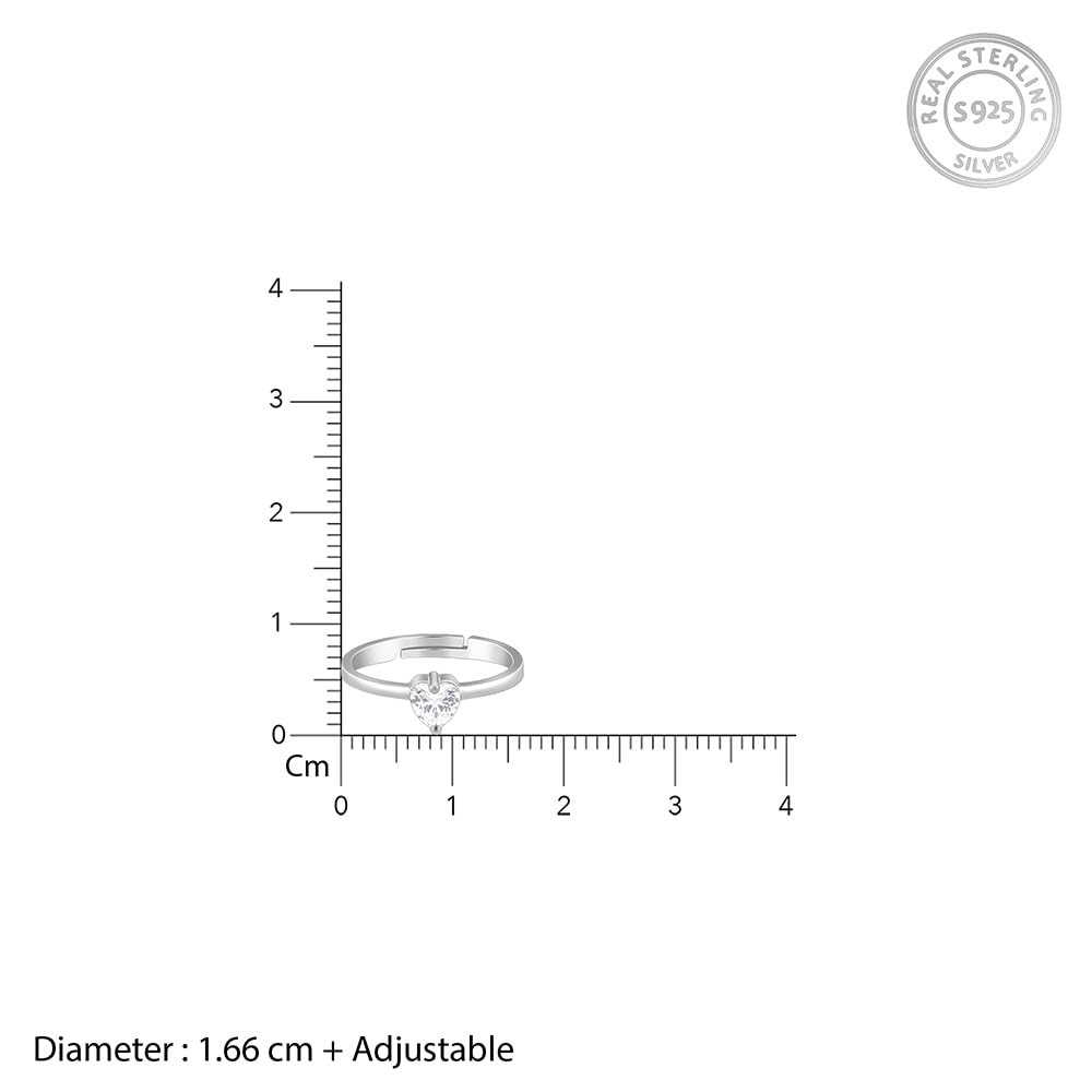 GIVA 925 Silver Passionate Love Ring | Gifts for Girlfriend, Gifts for Women and Girls | With Certificate of Authenticity and 925 Stamp | 6 Month Warranty*