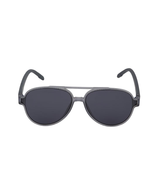 Carlton London Grey Toned with Blue Polarised Lens Aviator Sunglass for men