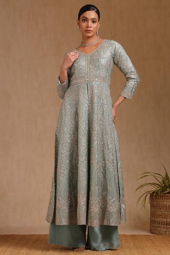 Soch Women's Polyester Salwar Suit (OWS5CD21895_Sea Green