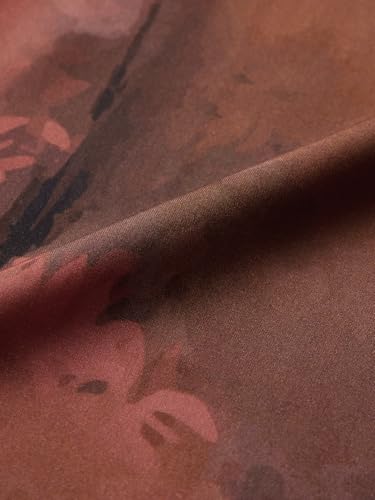 The Souled Store Hawaiian Shirt: Autumn Men and Boys Short Sleeves Collared Neck Button Front Brown All Over Printed Rayon Regular Fit Lightweight Casual Holiday Shirts