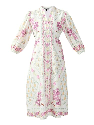 VERO MODA Women's Fit and Flare White Dress