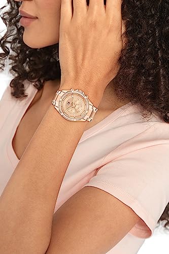 Tommy Hilfiger Kenzie Quartz Multifunction Rose Gold Dial Rose Gold Stainless Steel Strap Watch for Women