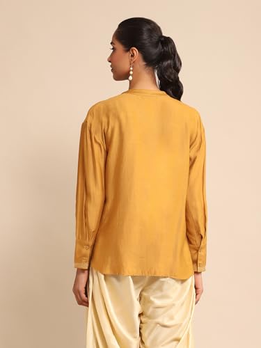 Yellow Embroidered Shirt