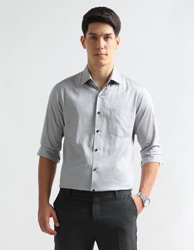 Arrow Grey Formal Shirt_ARAEOSH3088_39