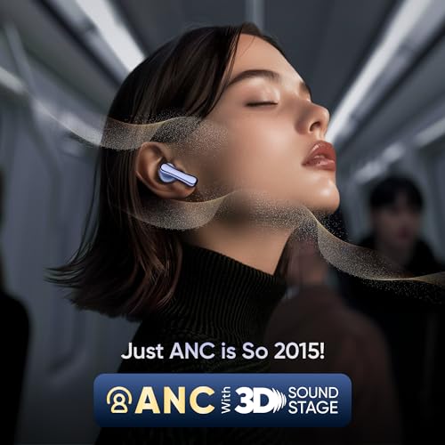 Mivi SuperPods Halo [Flagship Launch], 35dB ANC in Ear Ear Buds Wireless, Spatial Audio, 60HRS Battery,13mm Drivers, IPX4, v5.4 Bluetooth Earbuds with Mic