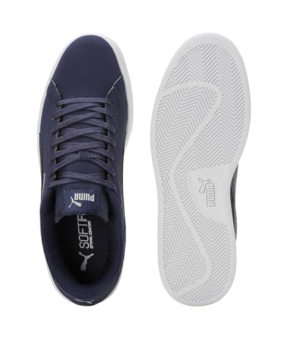 PUMA Unisex-Adult Smash V2 Buck Peacoat-Silver-White Sneaker - 11 UK (39571203)