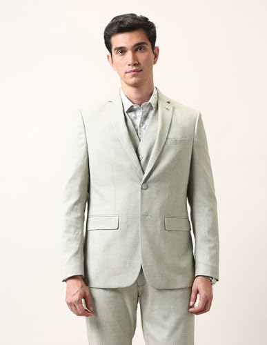 Arrow Men's Tailored Fit Three Piece Ceremonial Suit Light Green