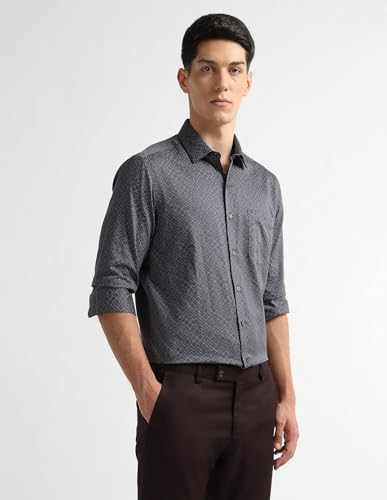 Arrow Grey Formal Shirt_ARAEOSH3111_40