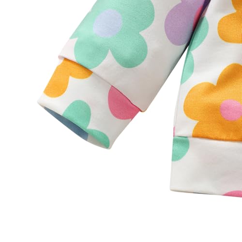 Hopscotch Baby Girls Floral Print Full Sleeves Multicolor Jeans set For Ages (9-12 Months)