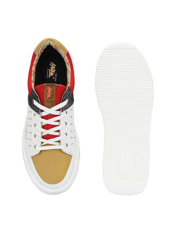 HITZ Men's White Casual Running Shoes - UK 8