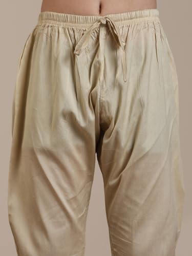 Manyavar Olive Green Blended Viscose Embroidery|Zari Kurta Pyjama Set for Child(12-14 years)