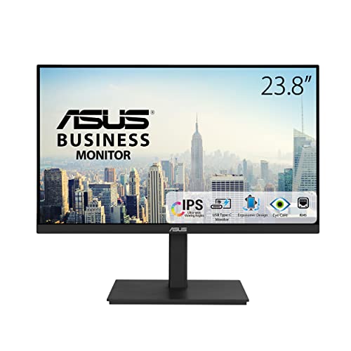 ASUS VA24ECPSN 23.8" 1080P (VA24ECPSN) Home Screen - Full HD, IPS, 75Hz, Adaptive Sync, Speakers, Eye Care, Low Blue Light, Flicker-Free, USB-C, RJ45, HDMI,