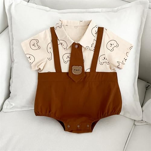 Hopscotch Baby Boys Cotton Bodysuit in Cream Color For Ages (3-6 Months)