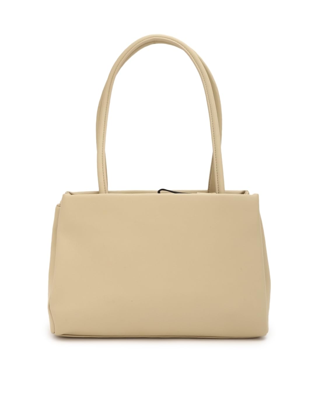Tommy Hilfiger Solid Beige Pu Shoulder Bags