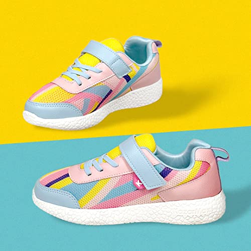 KazarMax Hopits Peach Abstract Sneakers for Girls -3 UK