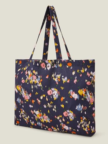 Accessorize London Women's Blue Floral Printed Shopper Bag
