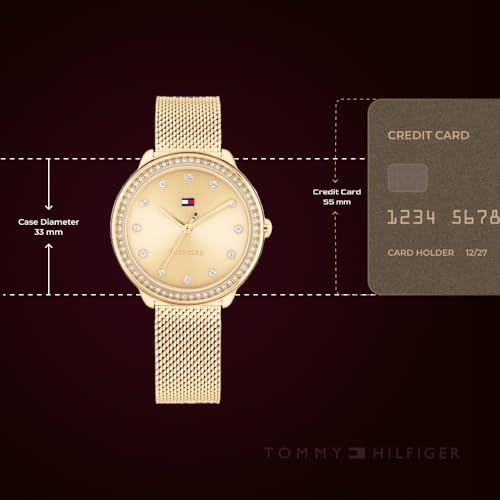 Tommy Hilfiger Quartz Gold Dial Stainless Steel Strap Watch for Women