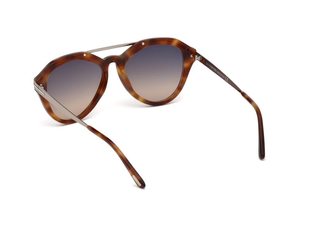 Tom Ford UV Protected Brown Oval Full Rim Sunglasses for Men - FT0576 54 53B