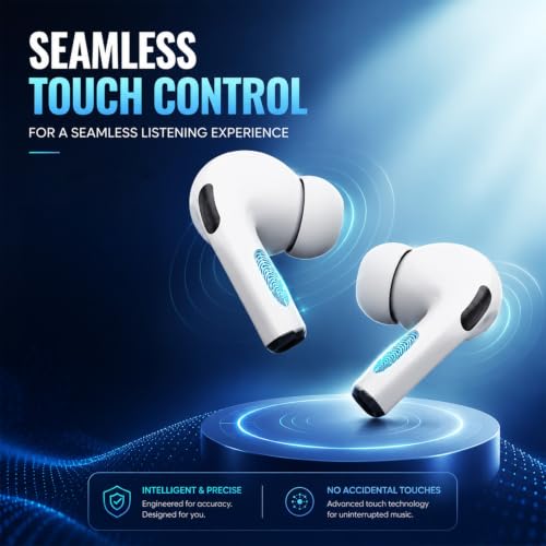 Kratos TW02 Ear Buds Wireless with 60H Playtime, Noise Isolation & Clear Calls, Bluetooth Earbuds with Voice Assistant, Ear Buds with Bluetooth V 5.3 & with Type C Fast Charging, IPX5 TWS Earphones
