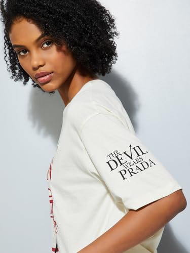 Max URB_N Women Devil Wears Prada Oversized T-Shirt (Beige_M)