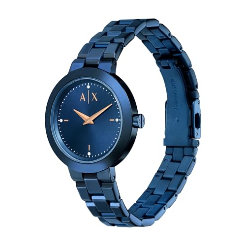 Armani Exchange Analog Blue Dial Women's Stainless Steel Watch-AX5175