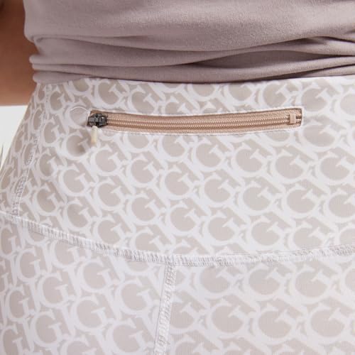 GUESS Beige Polyester Blend Printed Leggings