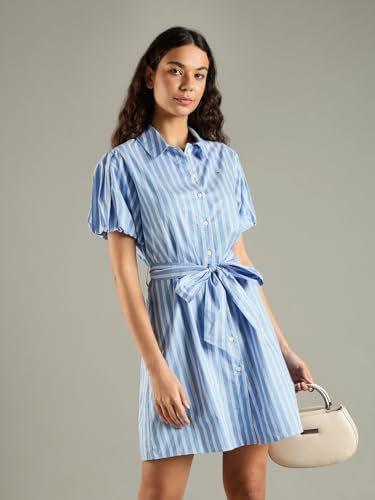 Tommy Hilfiger Cotton Spread Collar Shirt Dress