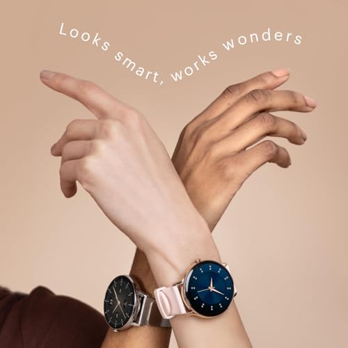 Noise Twist Go Smart Watch 1.39" Display, TruSyncᵀᴹ BT Calling, Glossy Metal Finish, 150+ Watch Faces, IP68, Sleep Tracking, 100+ Sports Modes, Smart Watch for Men and Women (Midnight Gold)