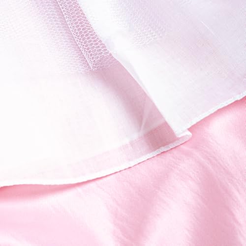 Hopscotch Girls Floral Embroidered Sleeveless Gown with Crown Headband in Pink Color for Age (10-12 Years)
