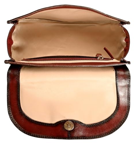 eske Decker Genuine Leather Womens Shoulder Bag with Detachable Sling Strap