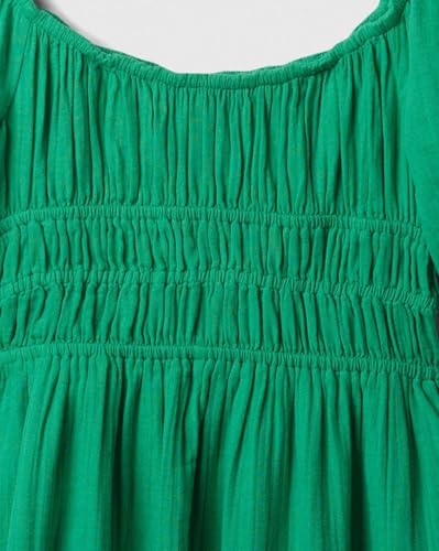 GAP Women's Cotton Smocked Mini Casual Dress (442528427_Green