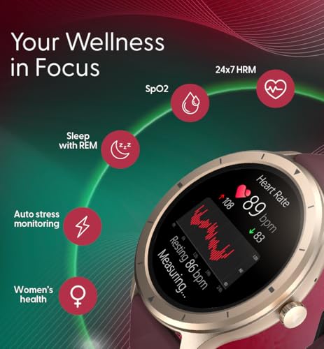 Fastrack FR2 Smart Watch, 1.38" UltraVU HD Display, Blazing Fast UI, Working Crown, AI Voice Assistant, IP68 Water & Dust Resistant, Health Suite, BT Calling, Smartwatch for Men & Women (Blue)