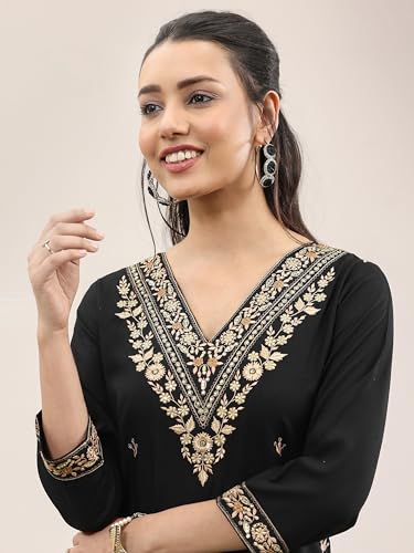 Libas Printed Rayon Straight Kurta set for Women (400276IRXS)