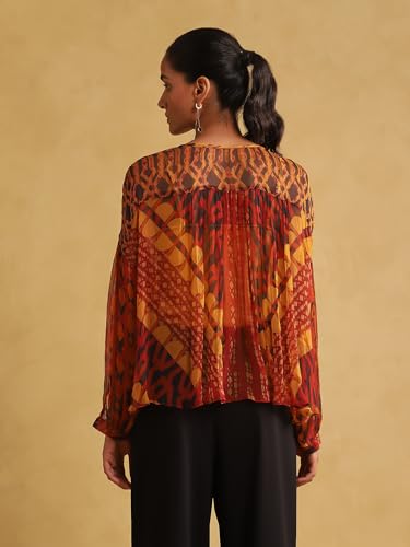 Ritu Kumar Rust Printed Top