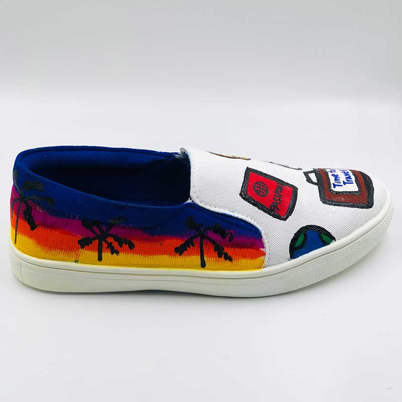 Travel Hand Printed Shoe - SaumyasStore